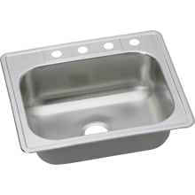 Dayton 25" Single Basin Drop In Stainless Steel Kitchen Sink (Must be ordered in QTY of 10)