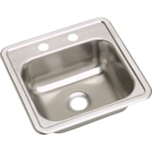 Dayton 15" Single Basin Drop In Stainless Steel Bar Sink (Purchase in quantity multiples of 10)
