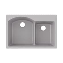 Quartz Classic 33" Drop In Double Basin Quartz Composite Kitchen Sink