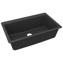 Quartz Classic 33" Single Basin Quartz Composite Kitchen Sink for Drop-In Installations