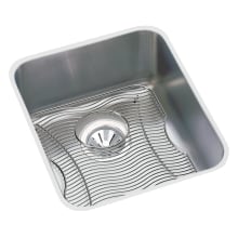 Gourmet Lustertone Stainless Steel 18-1/2" x 18-1/2" Single Basin Undermount Kitchen Sink with 7-7/8" Depth, Rounded Basin Corners, Bottom Grid, and Drain Fitting