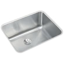 Lustertone 20-1/2" Undermount Single Basin Stainless Steel Kitchen Sink with Basket Strainer
