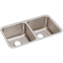 Lustertone 30-3/4" Undermount Double Basin Stainless Steel Kitchen Sink