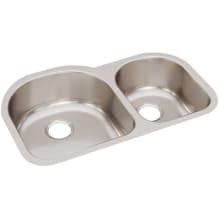 Lustertone 31-1/4" Undermount Double Basin Stainless Steel Kitchen Sink