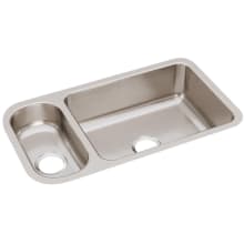 Lustertone 32-1/4" Undermount Double Basin Stainless Steel Kitchen Sink