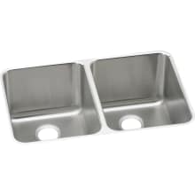 Gourmet 31-1/4" Double Basin 18-Gauge Stainless Steel Kitchen Sink for Undermount Installations with 50/50 Split and SoundGuard Technology
