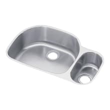 Harmony 31-1/2" Double Basin 18-Gauge Stainless Steel Kitchen Sink for Undermount Installations with 80/20 Split and SoundGuard Technology