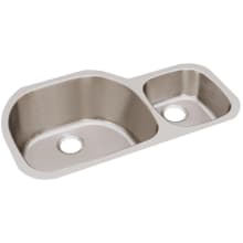 Lustertone 36-1/4" Undermount Double Basin Stainless Steel Kitchen Sink