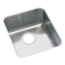 Lustertone 16" Gourmet Single Basin Undermount Stainless Steel Kitchen Sink with Sound Guard