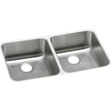 Lustertone 31-3/4" Undermount Double Basin Stainless Steel Kitchen Sink