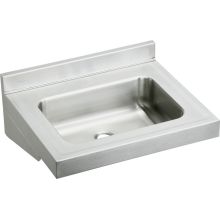 22" Wall Mounted Stainless Steel Lavatory Sink