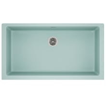 Quartz Luxe 35-7/8" Undermount Single Basin Quartz Composite Kitchen Sink with Perfect Drain