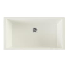 Quartz Luxe 35-7/8" Undermount Single Basin Quartz Composite Kitchen Sink with Perfect Drain