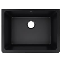 Quartz Luxe 24-5/8" Undermount Single Basin Quartz Composite Kitchen Sink