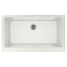 Quartz Luxe 35-7/8" Farmhouse Single Basin Quartz Composite Kitchen Sink with Perfect Drain