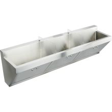 60" Single Basin Wall Mounted Stainless Steel Utility Sink