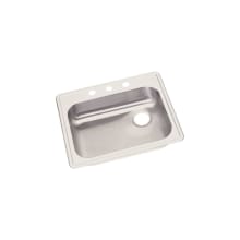 Dayton 25" Single Basin Drop In Stainless Steel Kitchen Sink