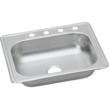Kingsford 25" Single Basin Drop In Stainless Steel Kitchen Sink