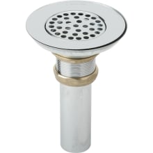 Brass Drain Fitting with Perforated 3" Grid Strainer