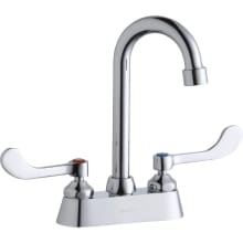 1.5 GPM Deck Mounted Double Handle Utility Faucet with Metal Handles