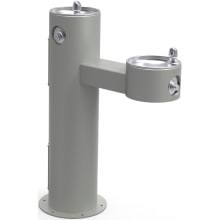 14" Outdoor Floor Mounted Bi-Level Drinking Station with Freeze Protection - Vandal Resistant Bubbler