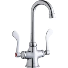 2.2 GPM Deck Mounted Double Handle Utility Faucet with Metal Handles