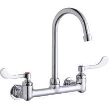 1.5 GPM Wall Mounted Double Handle Utility Faucet with Metal Handles