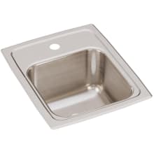 Lustertone 13" Drop In Single Basin Stainless Steel Kitchen Sink