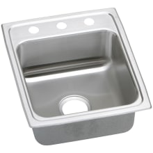 Gourmet 15" Single Basin Drop In Stainless Steel Kitchen Sink