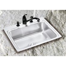 Lustertone 17" Drop In Single Basin Stainless Steel Kitchen Sink