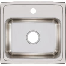 Lustertone 19" Drop In Single Basin Stainless Steel Kitchen Sink
