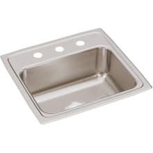 Lustertone 19" Drop In Single Basin Stainless Steel Kitchen Sink