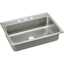 Lustertone 31" Drop In Single Basin Stainless Steel Kitchen Sink