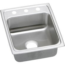 Gourmet 15" Single Basin Drop In Stainless Steel Bar Sink