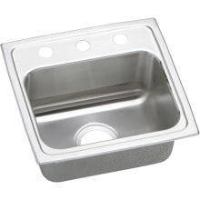 Gourmet 17" Single Basin Drop In Stainless Steel Bar Sink