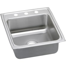 Lustertone 19-1/2" Drop In Single Basin Stainless Steel Kitchen Sink