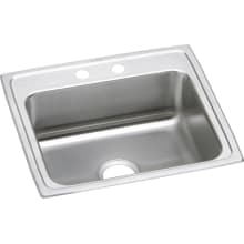 Lustertone 22" Drop In Single Basin Stainless Steel Kitchen Sink