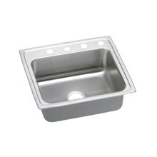 Gourmet 22" Single Basin 18-Gauge Stainless Steel Kitchen Sink for Drop In Installations with SoundGuard Technology