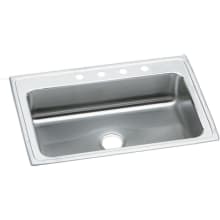 Lustertone 33" Drop In Single Basin Stainless Steel Kitchen Sink