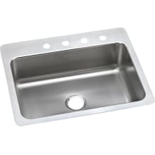 Lustertone 27" Drop In Single Basin Stainless Steel Kitchen Sink