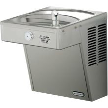 18-1/16" Wall Mounted Single Drinking Station with Cooler - Vandal Resistant Bubbler