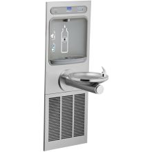 EZH20 19-3/4" Wall Mounted Single Station Hands Free Bottle Filler Combo with Cooler - Vandal Resistant Bubbler