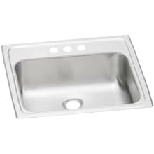 Celebrity 19" Rectangular Stainless Steel Drop In Bathroom Sink with Three Faucet Holes