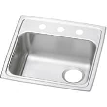 Pacemaker 19-1/2" Single Basin Drop In Stainless Steel Kitchen Sink