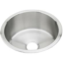 Asana Lustertone Stainless Steel 18-3/8" Single Basin Top Mount Bar Sink with 3-1/2" Drain Opening