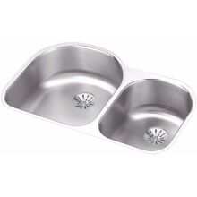 Harmony 31-1/4" x 20" Double Basin Undermount Stainless Steel Kitchen Sink with Perfect Drain and SoundGuard Technology