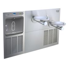 EZH2O 8GPH Wall Mount Bi-Level SwirlFlo Drinking Fountain with Glass Filler and Cane Apron