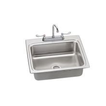 Lustertone 25" x 22"Utility Sink Topmount Stainless Steel Kitchen Single Bowl Sink and Utility Faucet Kit