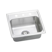 Gourmet 19-1/2" Single Basin Drop In Stainless Steel Kitchen Sink