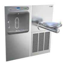 EZH2O 8GPH Wall Mount SwirlFlo Drinking Fountain Cooler with Filter, Glass Filler, and Cane Apron